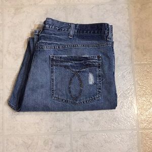 MENS CALVIN KLEIN DISTRESSED JEANS